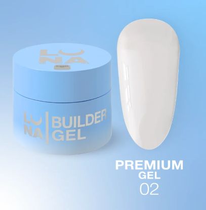  Зображення Premium Gel №02,15ml LUNA Гель для наращивания 
