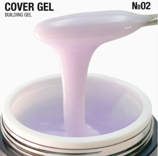  Зображення Гель для нарощування "Cover Gel" 30г №02 - souffle 