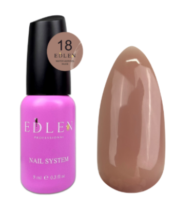  Зображення Edlen Water Acrygel Nude 9ml №18 