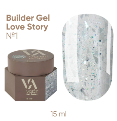  Зображення Valeri NEW Builder Gel Love Story 15 ml. №01 
