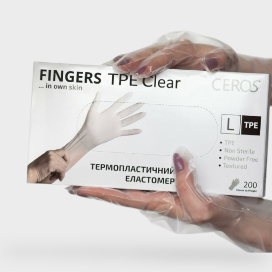  Зображення Рукавички Ceros TPE Clear L (Термопластичний еластомер) 