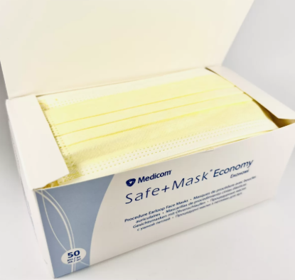  Зображення Маска медична Жовта Medicom (50шт) 