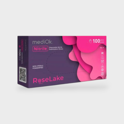 Зображення Нітрилові рукавички MediOK Rose Lake, S 3.5 g (рожеві) 