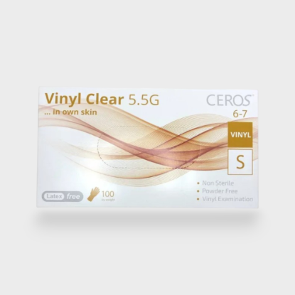  Зображення Рукавички Ceros вінілові, прозрачні S (5.5г) 