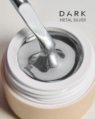  Зображення DARK Silver metal gel paint, 5ml 
