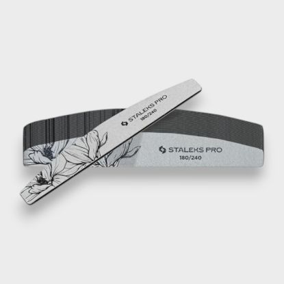 Зображення Пилка для нігтів, мінеральна STALEKS PRO EXPERT 40 180/240 грит (півмісяць) 25 шт 