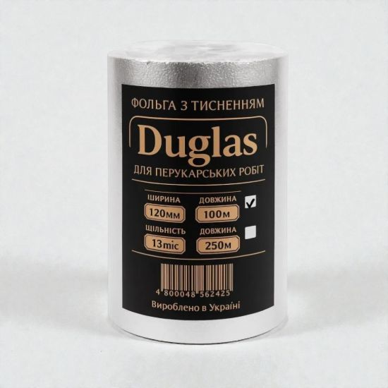  Зображення Фольга DUGLAS перукарня, тиснена 12см x 100м (щільність 13 мкм) Апельсинка 