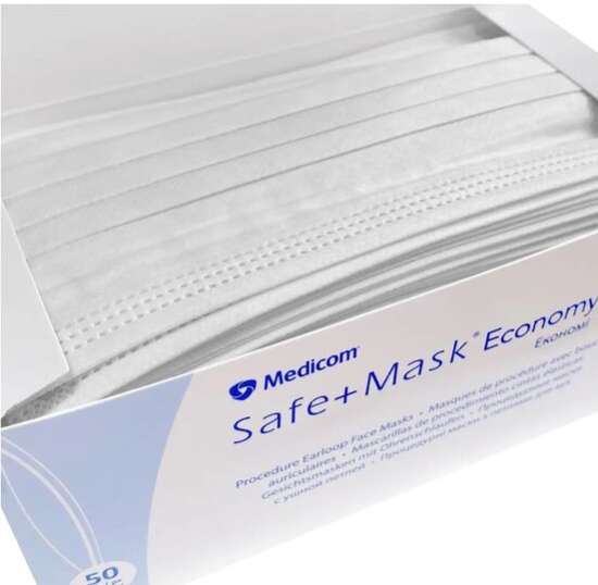  Зображення Маска медична Біла Medicom (50шт) 