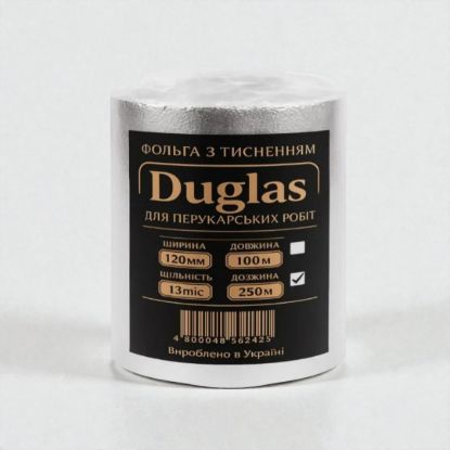  Зображення Фольга DUGLAS перукарня, тиснена 12см x 250м (щільність 13 мкм) Апельсинка 