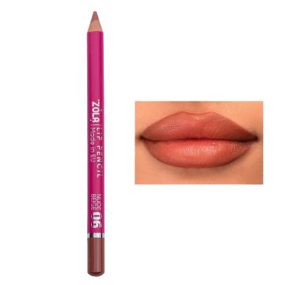  Зображення Zola Олівець для губ Lip Pencil 06 Nude Beige 