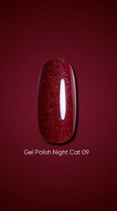  Зображення Гель лак Dark Night Cat 09, 6ml 