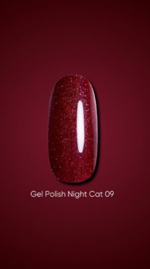  Зображення Гель лак Dark Night Cat 09, 6ml 
