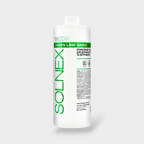  Зображення Засіб для дезінфекції та стерилізації SOLNEX Green Line Basic 1л 